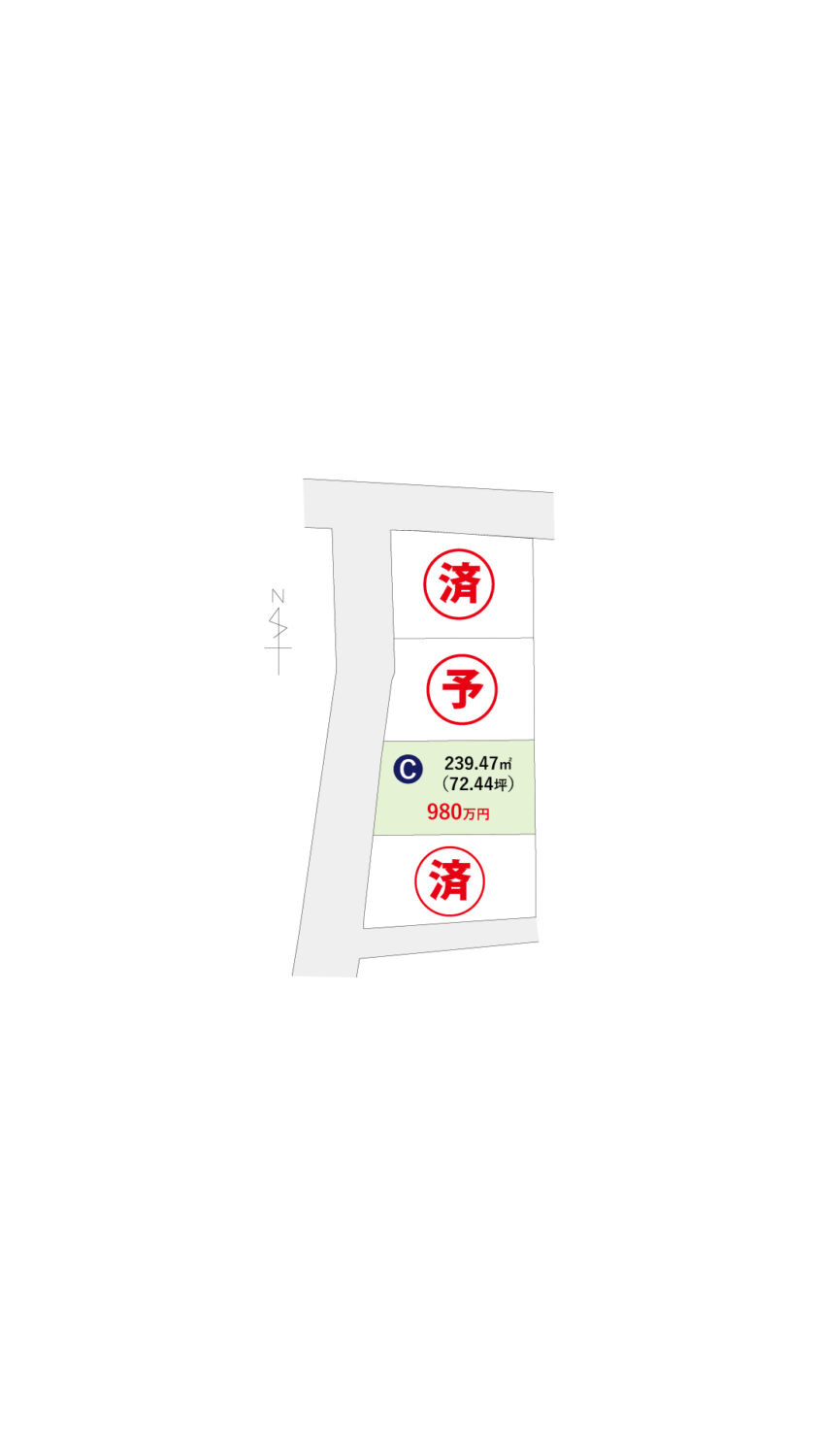【土地】前橋市池端町【残1区画】